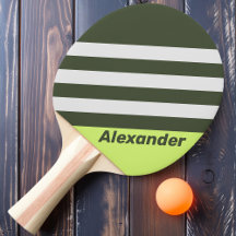 Vintage Sport Moss Fade Strepen met Naam