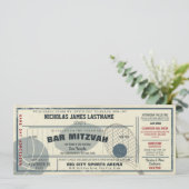 Vintage Sport Pas Bar Mitswa Kaart (Staand voorkant)