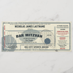 Vintage Sport Pass Bar Mitzvah Kaart