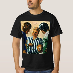 Vintage sport, voetbal scheidsrechter munt toss t-shirt
