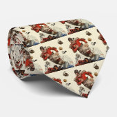 Vintage sport voetballer en buldog mascotte stropdas (Opgerold)