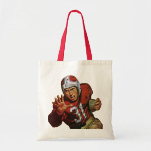 Vintage sport voetballer running back nummer 31 tote bag