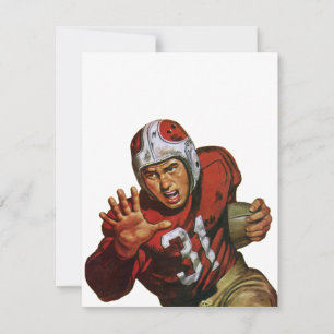 Vintage sport voetbalspeler running back nr. 31
