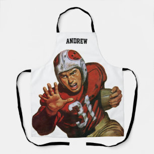 Vintage sport voetbalspeler running back nr. 31 schort