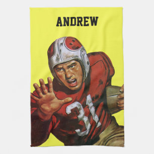 Vintage sport voetbalspeler running back nr. 31 theedoek