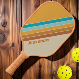 Vintage Sport Woestijn Regenboog Gestreept met Naa Pickleball Paddle