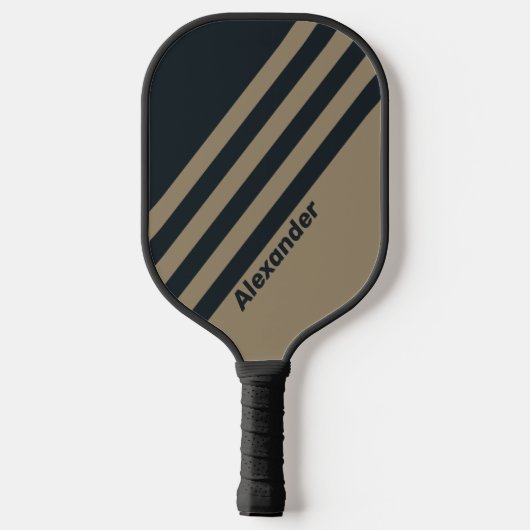 Vintage Sport woestijnstrepen met naam Pickleball Paddle (Achterkant)