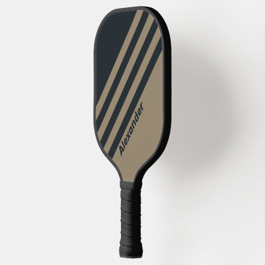 Vintage Sport woestijnstrepen met naam Pickleball Paddle (Links)