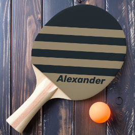 Vintage Sport Woestijnstrepen met Naam Tafeltennisbatje