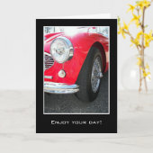 vintage sportwagen kaart (Gele Bloem)