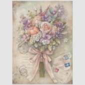 Vintage Spring Floral Bouquet Ephemera Decoupage  Tissuepapier (Voorkant)