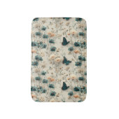 Vintage Spring Flowers and Butterflies Badmat (Voorkant Verticaal)