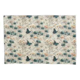 Vintage Spring Flowers and Butterflies Kussensloop