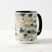 Vintage Spring Flowers and Butterflies Mok (Voorkant rechts)