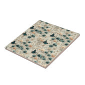 Vintage Spring Flowers and Butterflies Tegeltje (Zijkant)