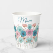 Vintage Spring Flowers for Mom Papieren Bekers (Achterkant)