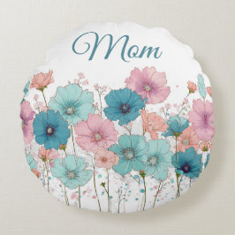 Vintage Spring Flowers for Mom Rond Kussen