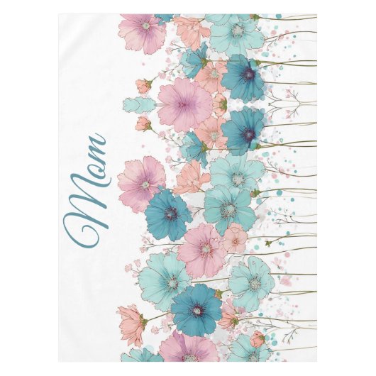 Vintage Spring Flowers for Mom Tafelkleed (Voorkant)
