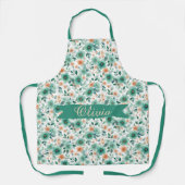Vintage Spring Green Floral Personalized Schort (Voorkant)