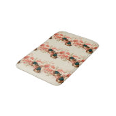 Vintage Spring Pink Flowers with Butterflies Badmat (Gekanteld)