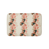 Vintage Spring Pink Flowers with Butterflies Badmat (Voorkant)