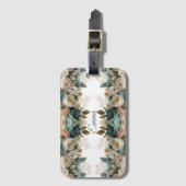 Vintage Spring Rose Garden Personalized Bagagelabel (Voorkant (verticaal))