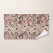 Vintage Spring Roses with Blue Butterflies Bad Handdoek (Handdoek)