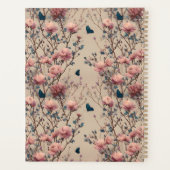 Vintage Spring Roses with Blue Butterflies Planner (Achterkant)