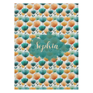 Vintage Spring Yellow and Green Floral Tafelkleed