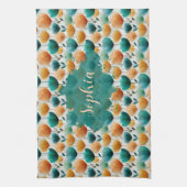 Vintage Spring Yellow and Green Floral Theedoek (Verticaal)