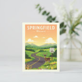 Vintage Springfield Missouri Briefkaart (Staand voorkant)