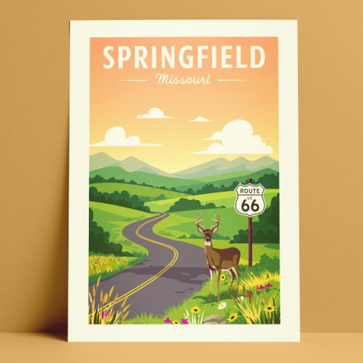Vintage Springfield Missouri Briefkaart