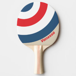Vintage Squadron Cirkel Streep met Naam Tafeltennisbatje