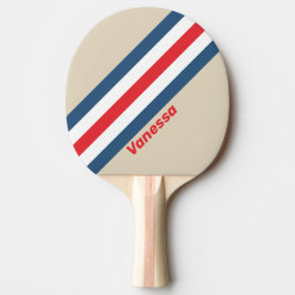 Vintage Squadron Gestreept met Naam Tafeltennisbatje