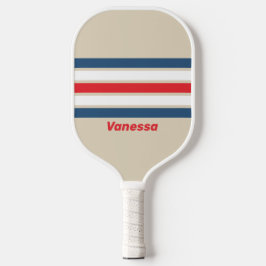 Vintage Squadron Over Gestreept met Naam Pickleball Paddle