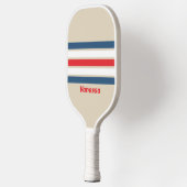 Vintage Squadron Over Gestreept met Naam Pickleball Paddle (Links)