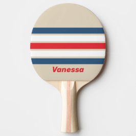 Vintage Squadron Over Gestreept met Naam Tafeltennisbatje