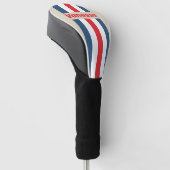 Vintage Squadron Speld Gestreept met Naam Golfheadcover (Schuin)