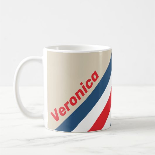 Vintage Squadron Strepen met Naam Koffiemok (Links)