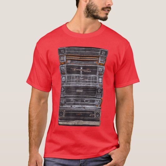 Vintage Square Body Truck T-shirt (Voorkant)