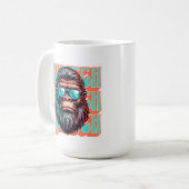 Vintage Squatch Retro Stijl Comic Pop Art Koffiemok (Voorkant links)