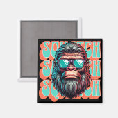 Vintage Squatch Retro Stijl Comic Pop Art Magneet (Voorkant / Achterkant)