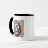 Vintage Squatch Retro Stijl Comic Pop Art Mok (Voorkant links)