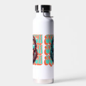 Vintage Squatch Retro Stijl Comic Pop Art Waterfles (Links)