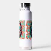 Vintage Squatch Retro Stijl Comic Pop Art Waterfles (Rechts)