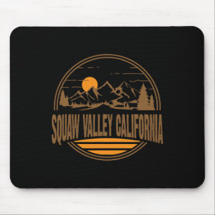 Vintage Squaw Valley Californië Berg Wandelen Pr Muismat