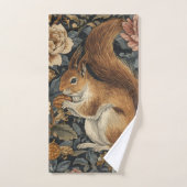 Vintage Squirrel and Flowers Pattern  Bad Handdoek (Handdoek)