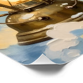 Vintage Squirrel with Christmas Lantern Winter Perfect Poster (Hoek)