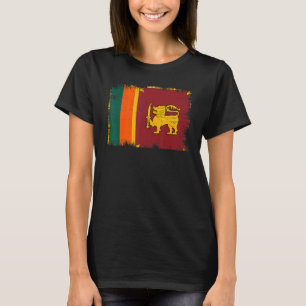 Vintage Sri Lanka-vlag Sri Lankaanse Onafhankelijk T-shirt