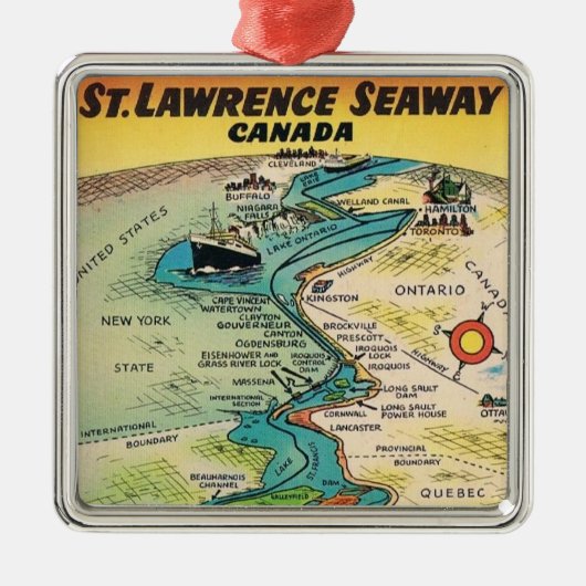 Vintage St. Lawrencezeeweg Ornament (Voorkant)
